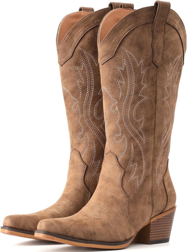 Western Cowboy Boots for Women Chunky Heel 2026