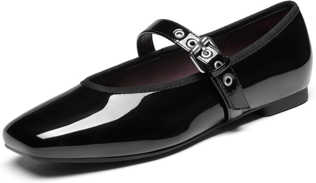Mesh Square Toe Mary Jane Flats for Work 2026