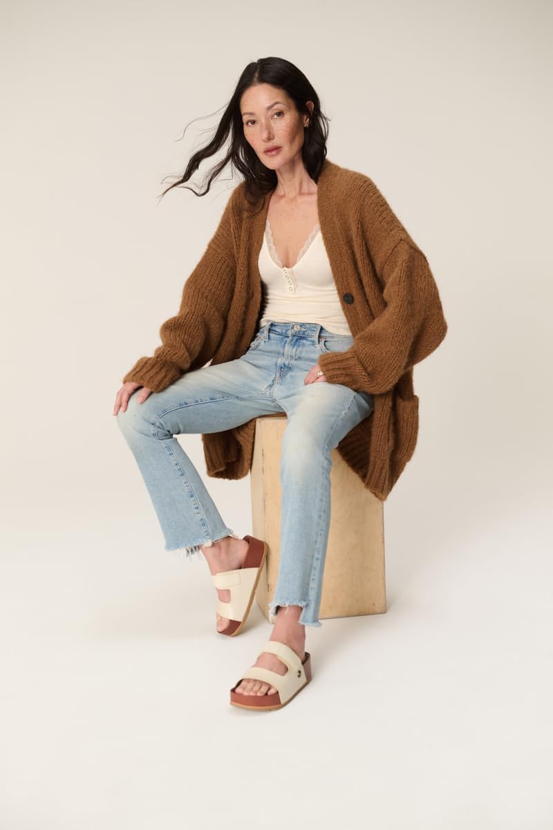 Project Cloud black genuine leather platform wedge sandals for women with plush soft insole and non-slip sole, displayed on a white background โ view 2