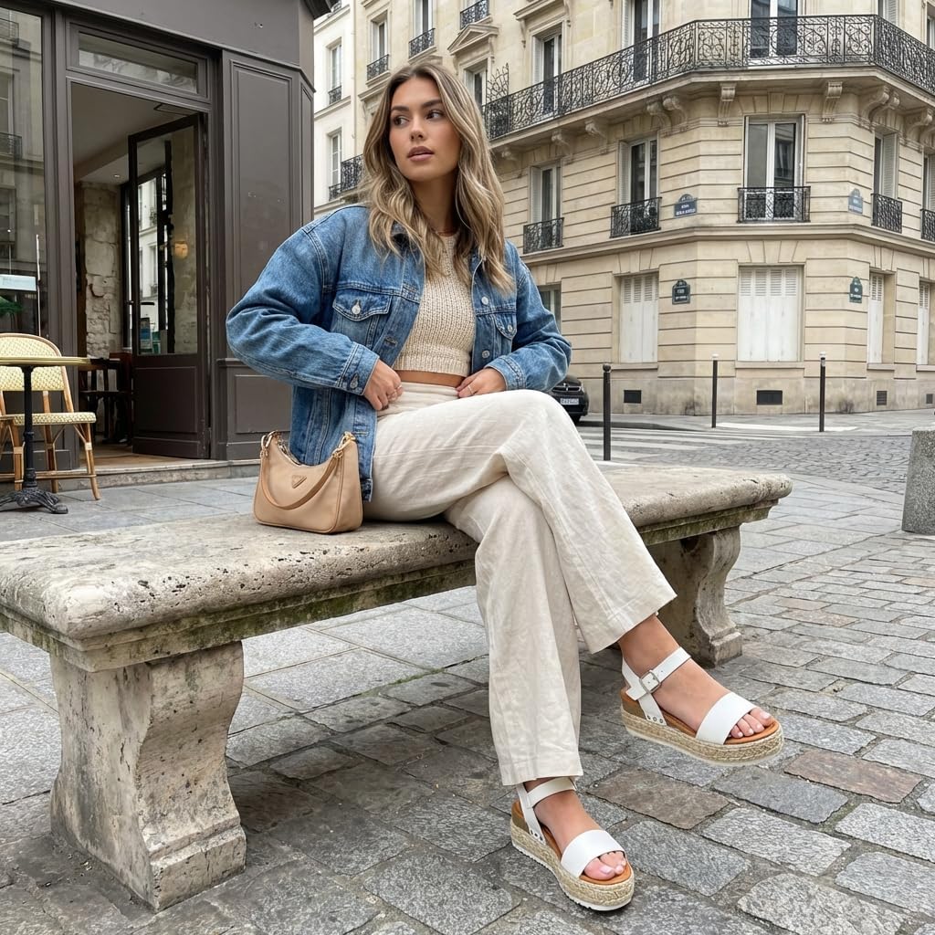 CUSHIONAIRE Melissa Espadrille Platform Sandals in beige with adjustable ankle strap and memory foam insole, displayed on white background — view 3