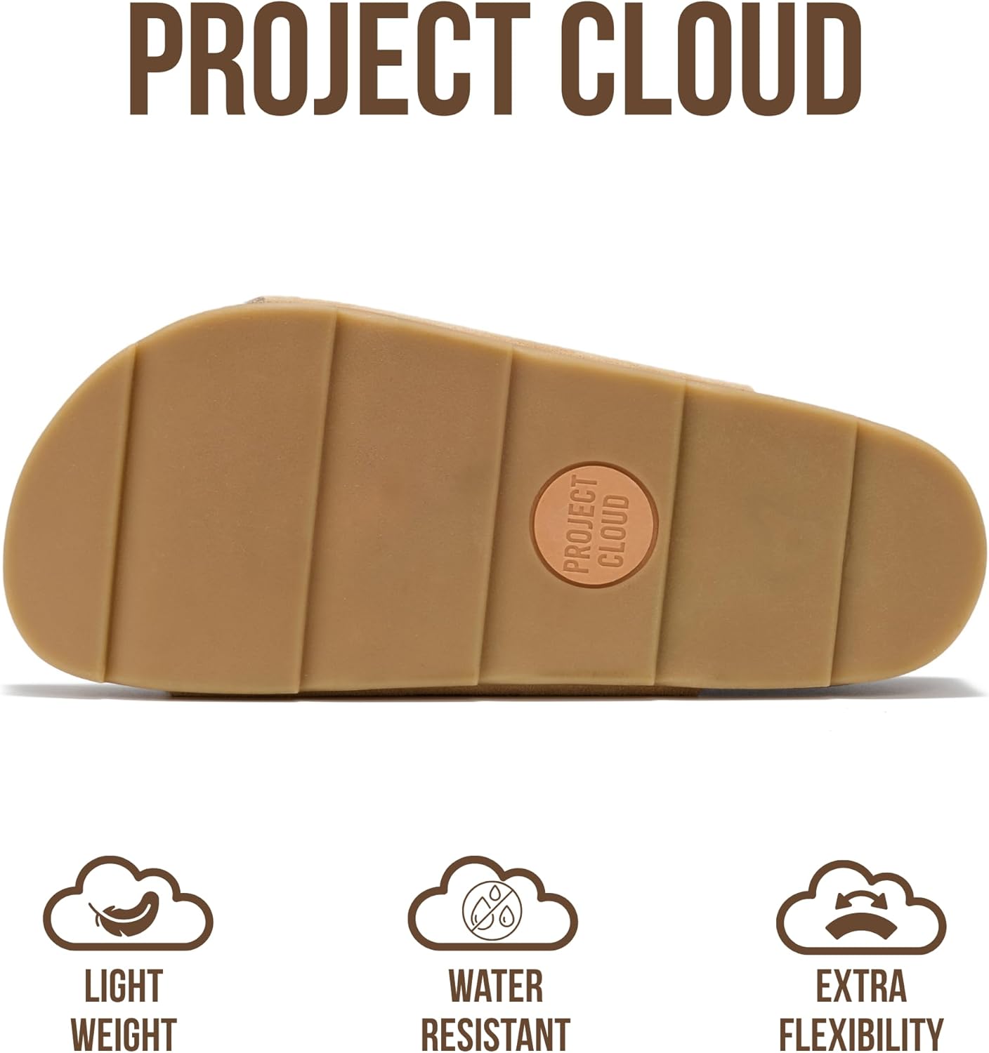 Project Cloud black genuine leather platform wedge sandals for women with plush soft insole and non-slip sole, displayed on a white background โ view 2