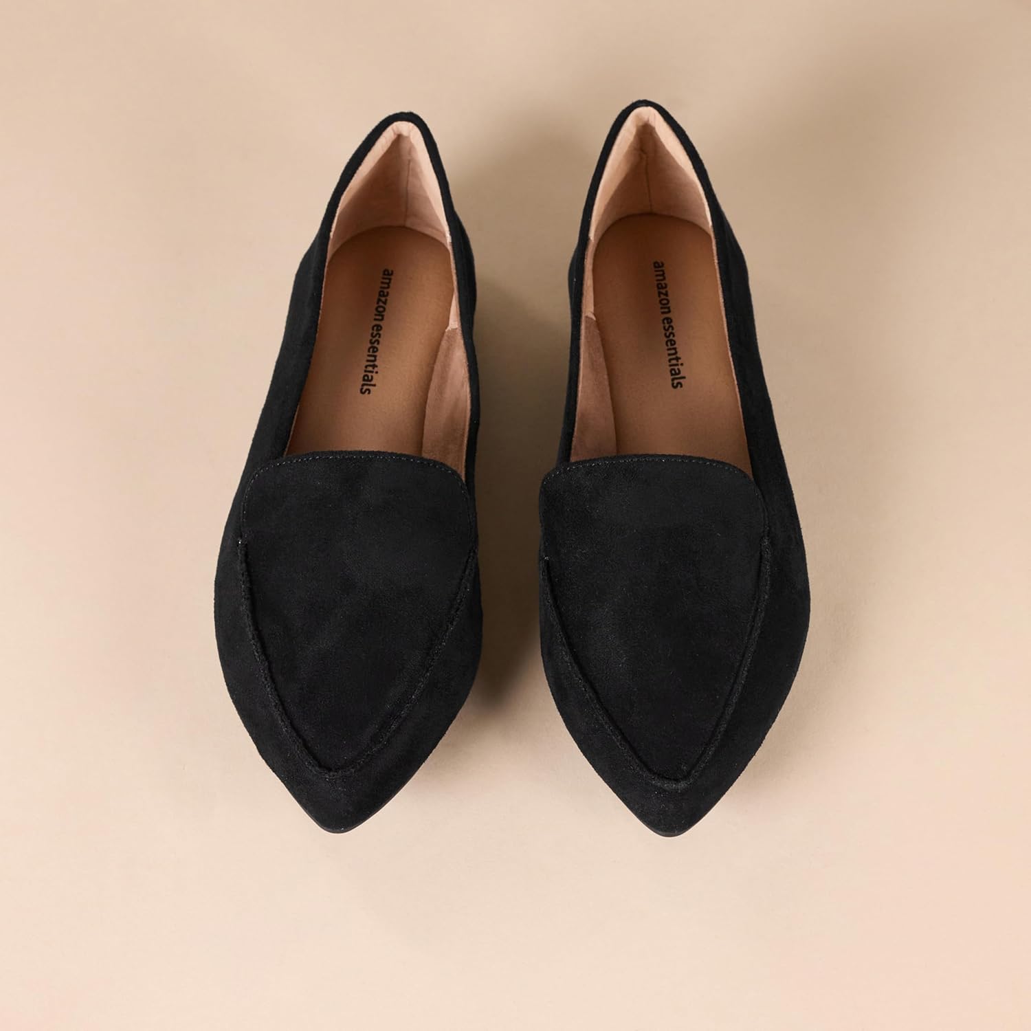 Amazon Essentials Women's Loafer Flat in black, minimalist penny loafer design with clean lines and sleek silhouette โ view 2