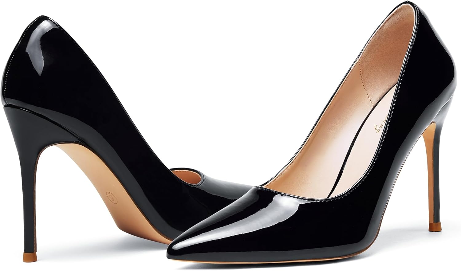 Elisabet Tang women's black closed pointed-toe stiletto pump with 4-inch heel, displayed against neutral background for office and wedding wear — view 2