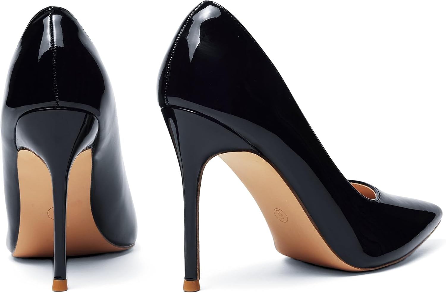 Elisabet Tang women's black closed pointed-toe stiletto pump with 4-inch heel, displayed against neutral background for office and wedding wear — view 3