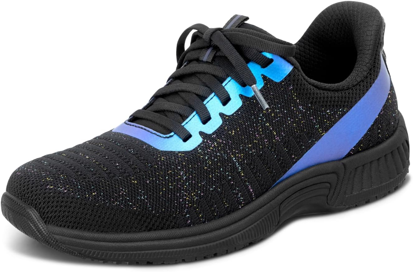 Orthofeet women's Kita orthopedic slip-on sneaker in white with water-repellent finish, featuring hands-free design and supportive sole โ view 4