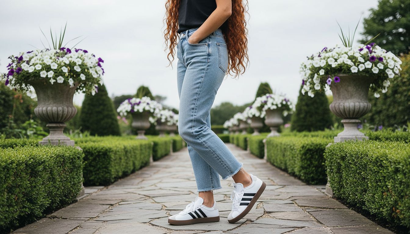 adidas Women's VL Court 3.0 Sneaker in white with minimalist design, side view showcasing classic silhouette and clean lines — view 1