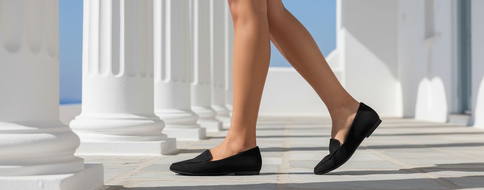 Amazon Essentials Women's Loafer Flat in black, minimalist penny loafer design with clean lines and sleek silhouette โ view 3
