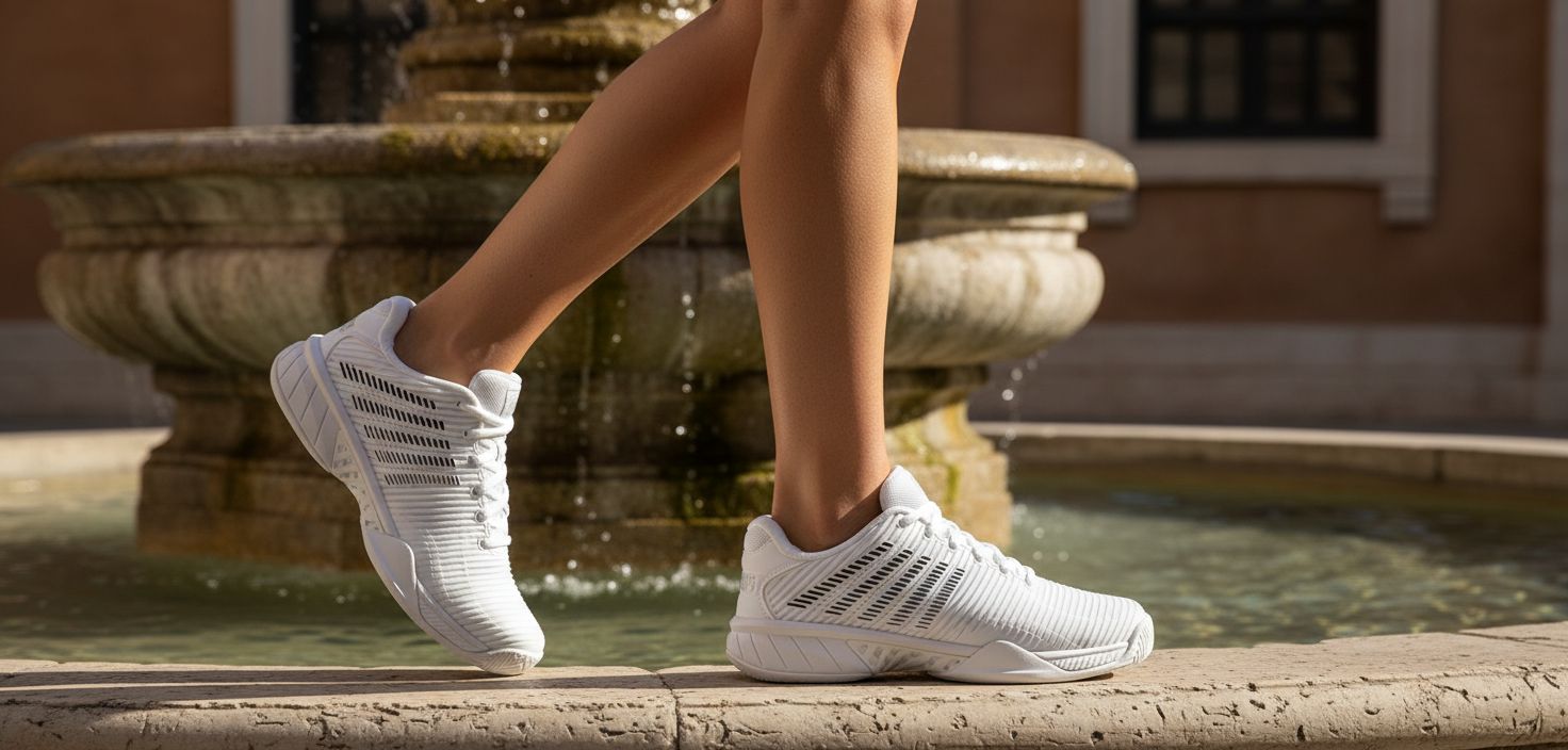 Neutral athletic tennis sneaker with responsive cushioning and court grip, designed for tennis players โ view 3