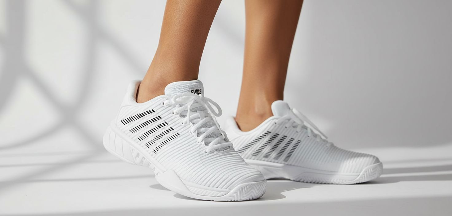 Neutral athletic tennis sneaker with responsive cushioning and court grip, designed for tennis players โ view 4