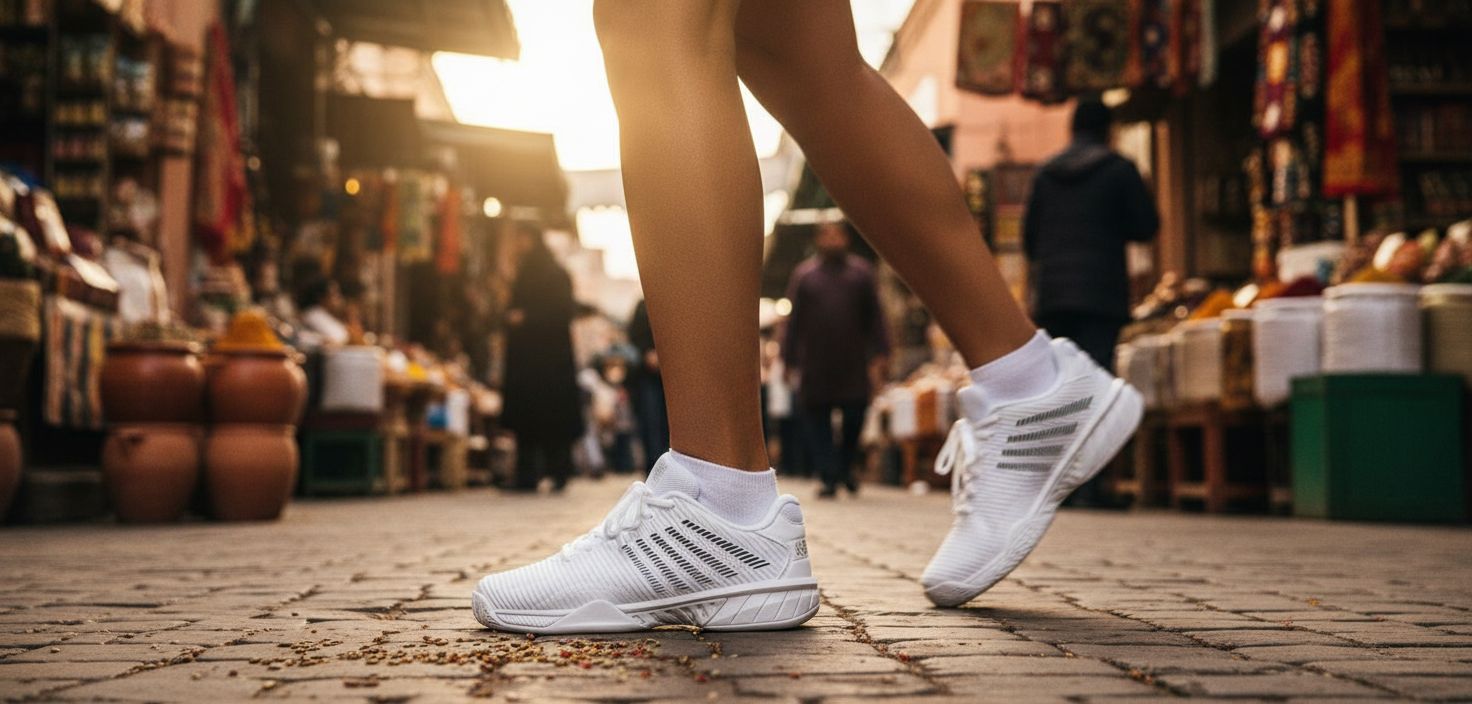 Neutral athletic tennis sneaker with responsive cushioning and court grip, designed for tennis players โ view 3a