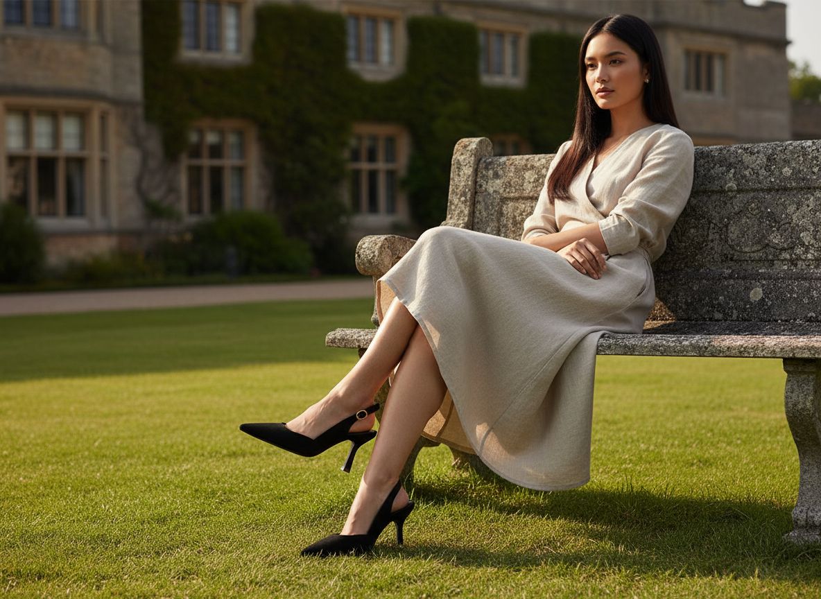 Neutral slingback kitten heels with pointed toe and backless design, suitable for wedding guests and formal events โ view 4