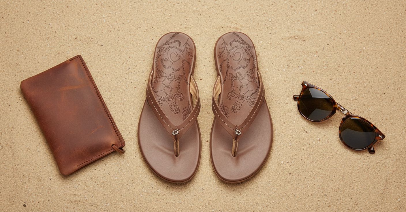Neutral leather slip-on beach sandal with soft full-grain construction and comfortable casual design for everyday wear โ view 7a