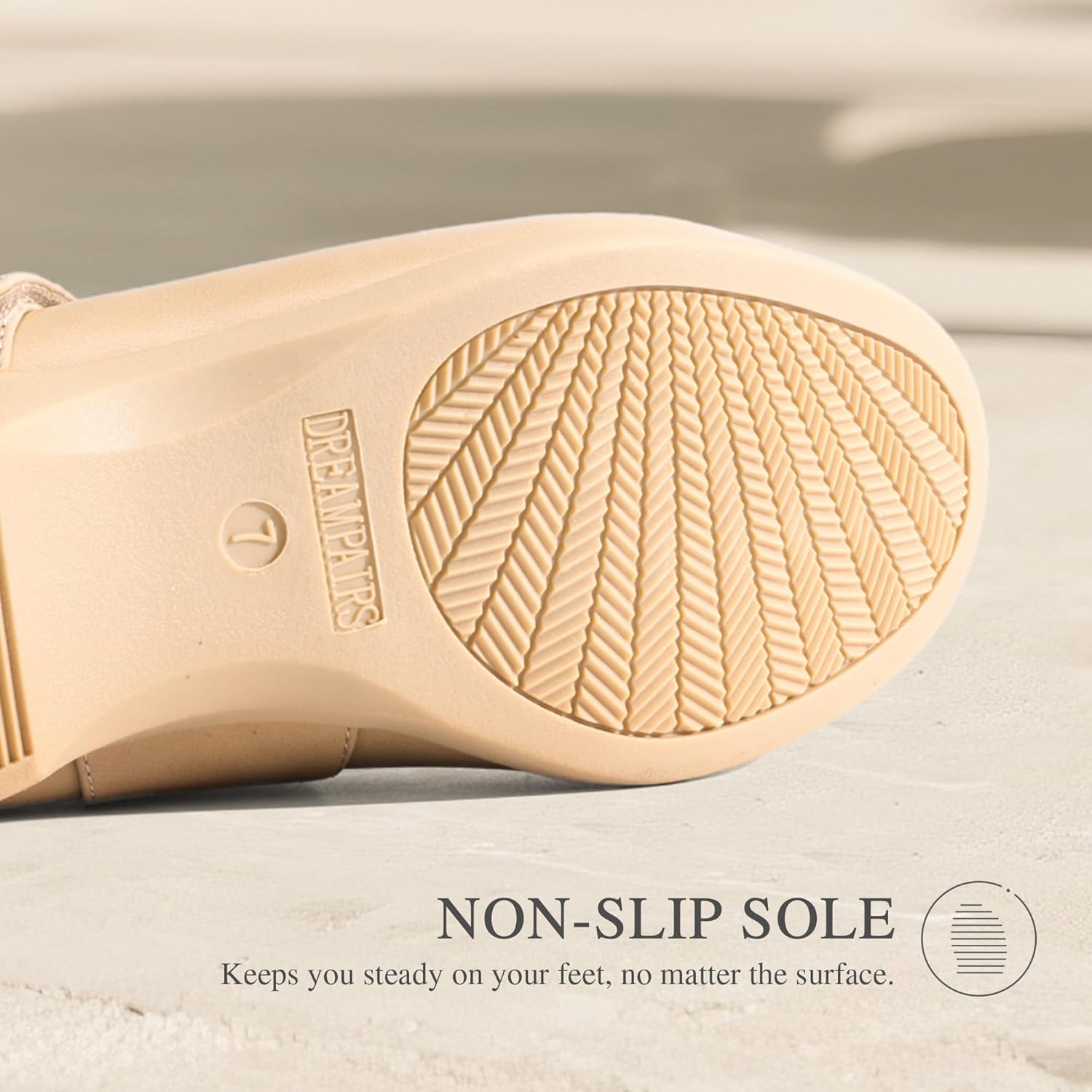 Neutral ballet Mary Jane flats with ankle strap, designed for comfortable office and work wear — view 3