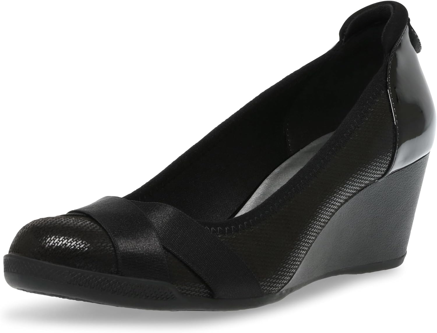 Neutral classic wedge heel pump with comfortable heel height, suitable for work and casual wear — view 1