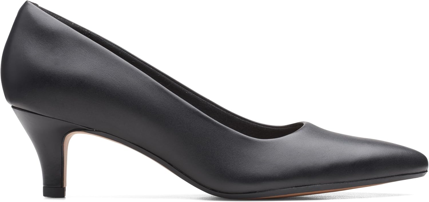 Clarks Women's Linvale Jerica Pump in neutral tone, classic closed-toe pump heel style — view 2