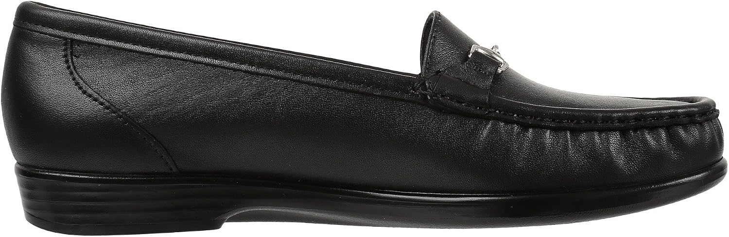 Neutral classic comfort bit loafer with cushioned sole, displayed on a white background — side