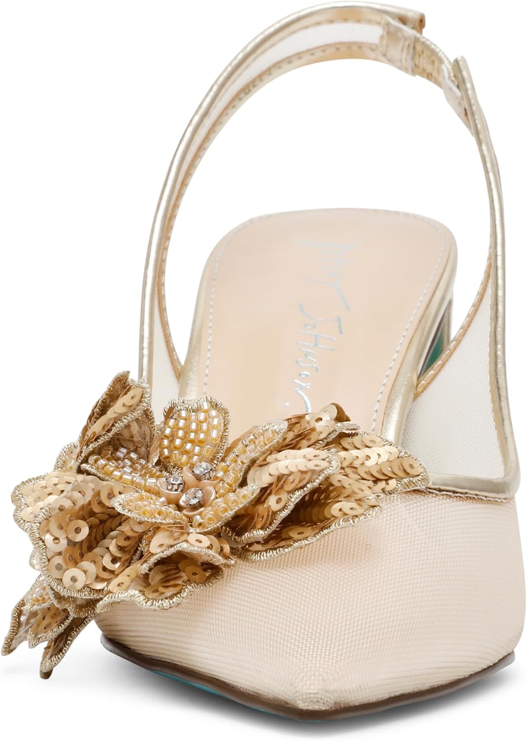 Glamorous neutral-toned pump heel styled for date night and wedding guest occasions — view 2