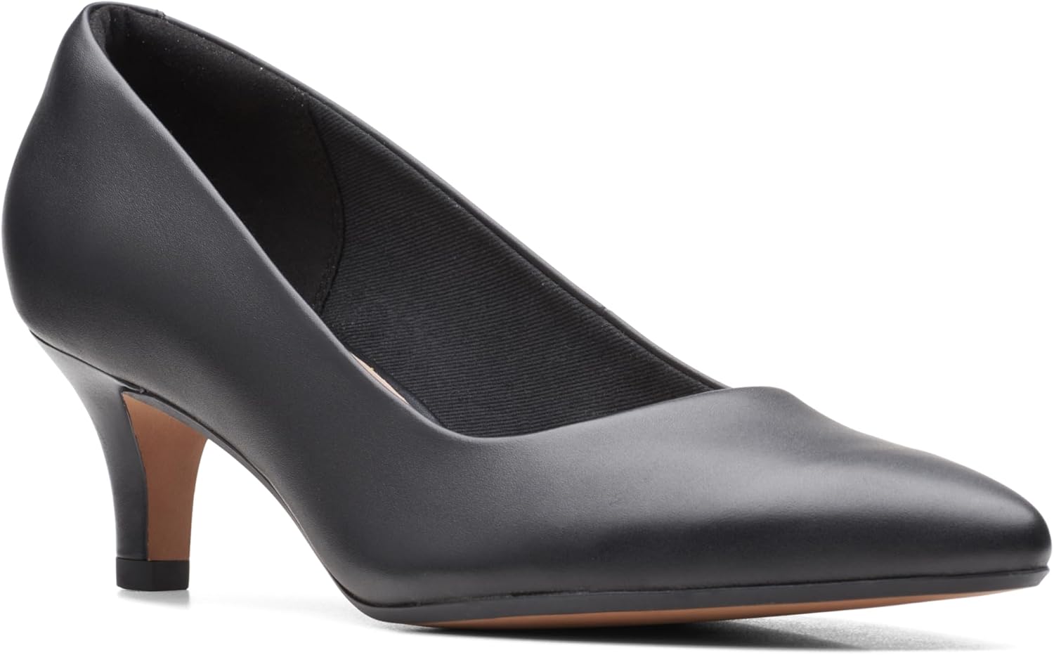 Clarks Women's Linvale Jerica Pump in neutral tone, classic closed-toe pump heel style — view 3
