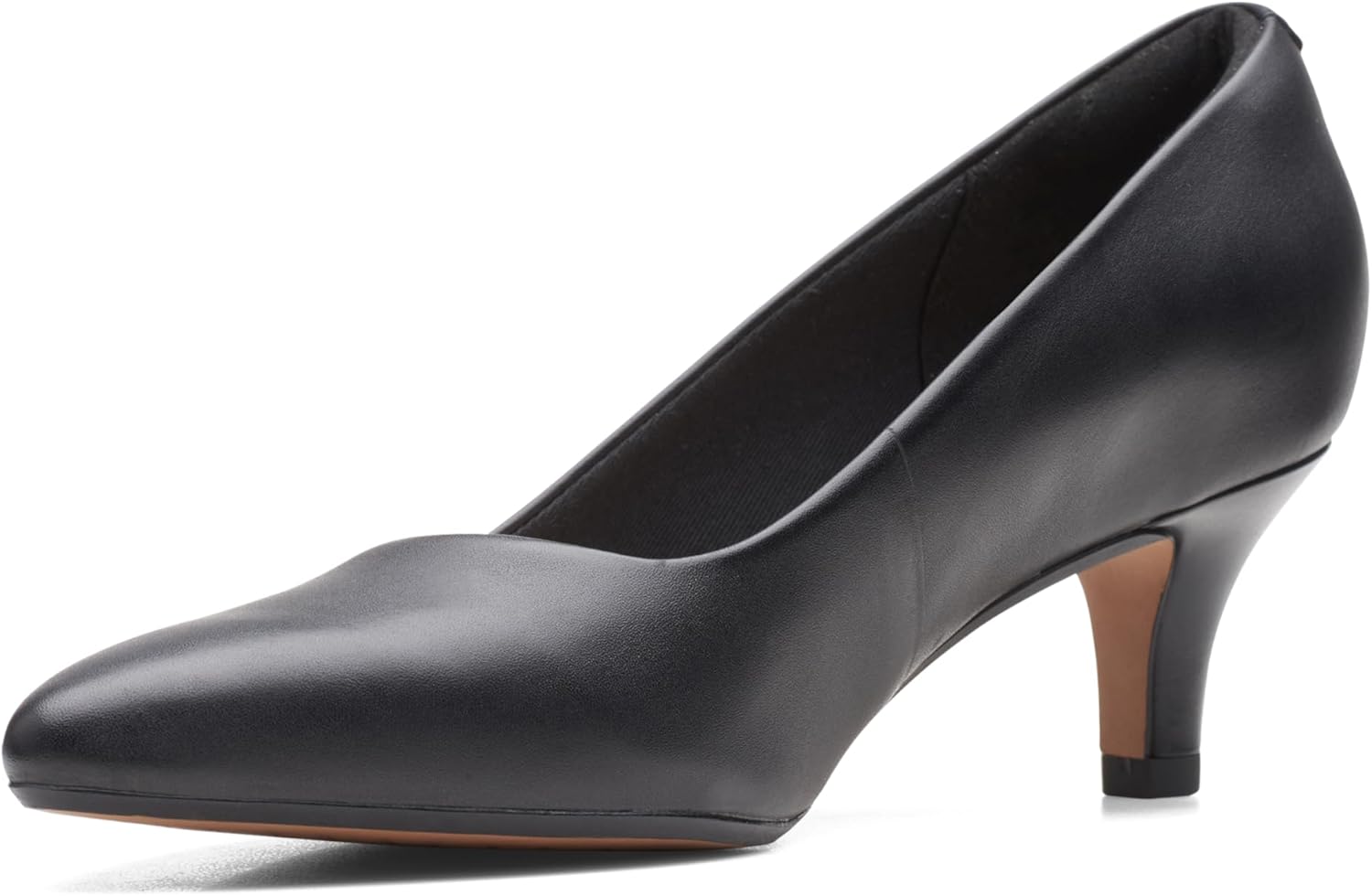 Clarks Women's Linvale Jerica Pump in neutral tone, classic closed-toe pump heel style — view 2