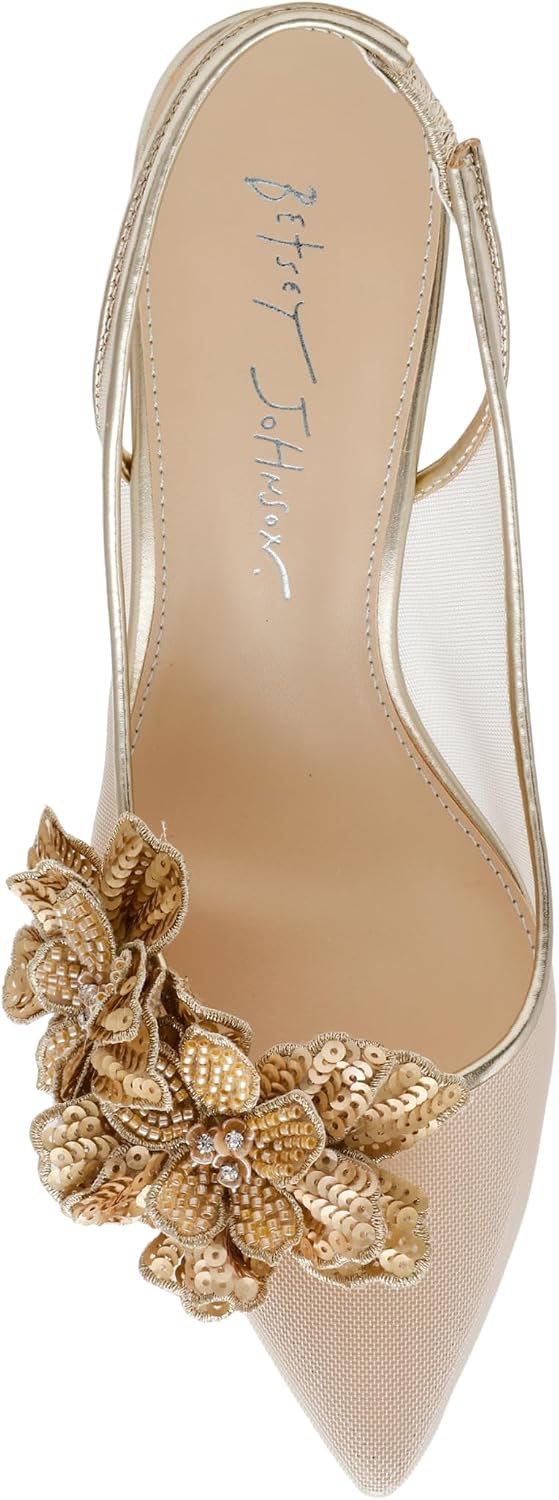 Glamorous neutral-toned pump heel styled for date night and wedding guest occasions — view 2