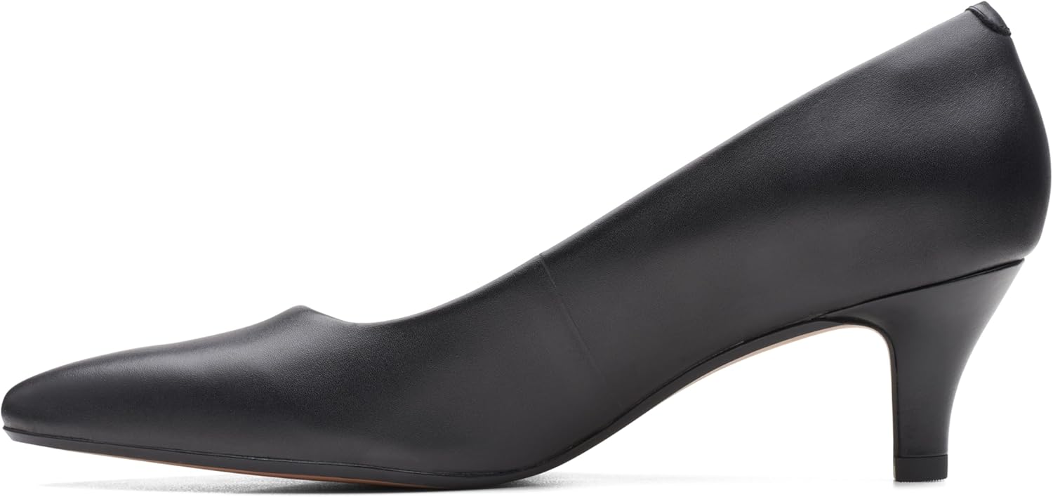 Clarks Women's Linvale Jerica Pump in neutral tone, classic closed-toe pump heel style — view 3