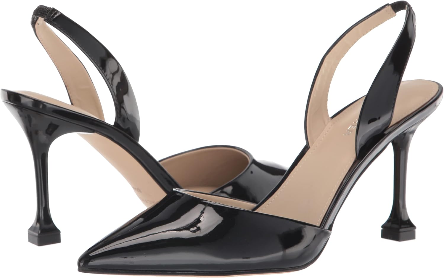 Marc Fisher Hadya neutral pump heel viewed from the side, showcasing classic silhouette and polished finish — view 4