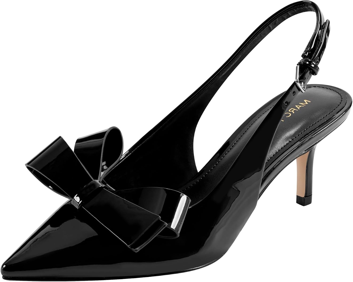 Marc Fisher Allon classic neutral pump heel viewed from the side, featuring a sleek silhouette suitable for professional and formal occasions — view 5