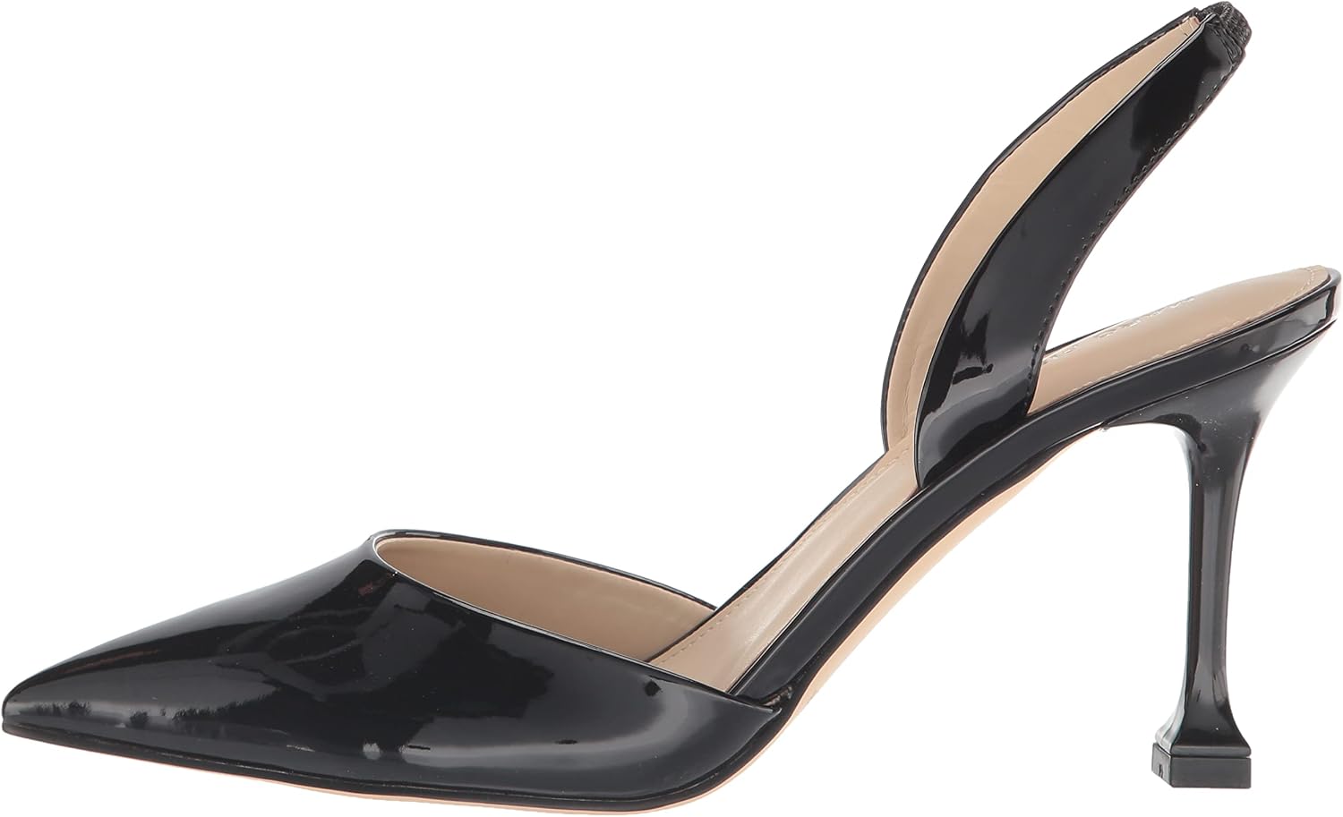 Marc Fisher Hadya neutral pump heel viewed from the side, showcasing classic silhouette and polished finish — view 5