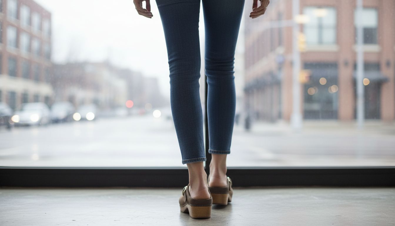 Berry slip-on mule clogs with memory foam footbed and arch support, featuring a lightweight EVA outsole for all-day comfort โ view 2
