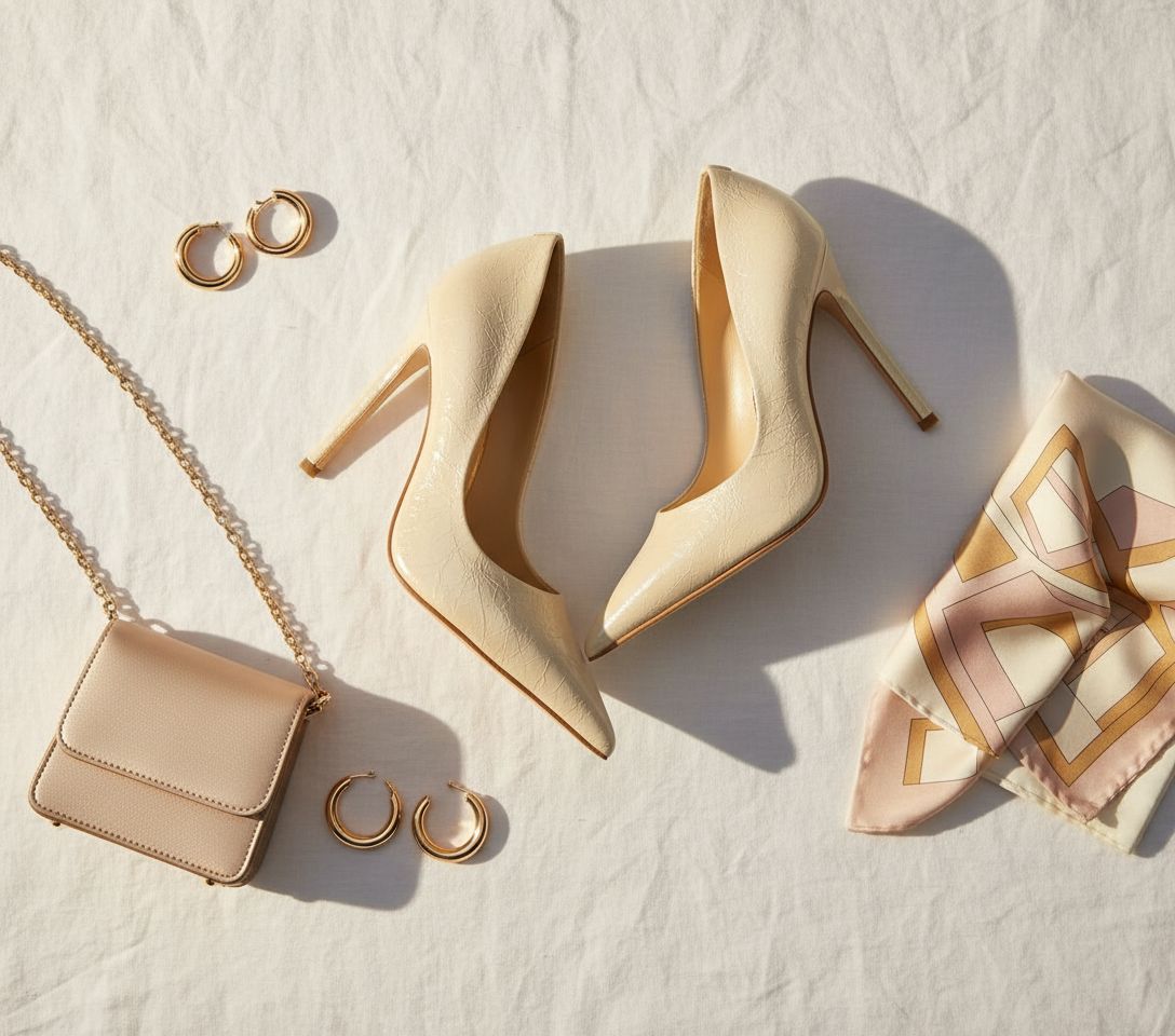 Neutral classic high pump heel in a sleek, polished design suitable for work and formal occasions — view 6