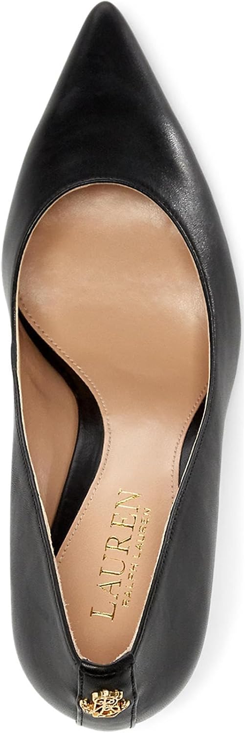 Classic neutral pump heel with polished finish, suitable for professional and formal occasions — view 3