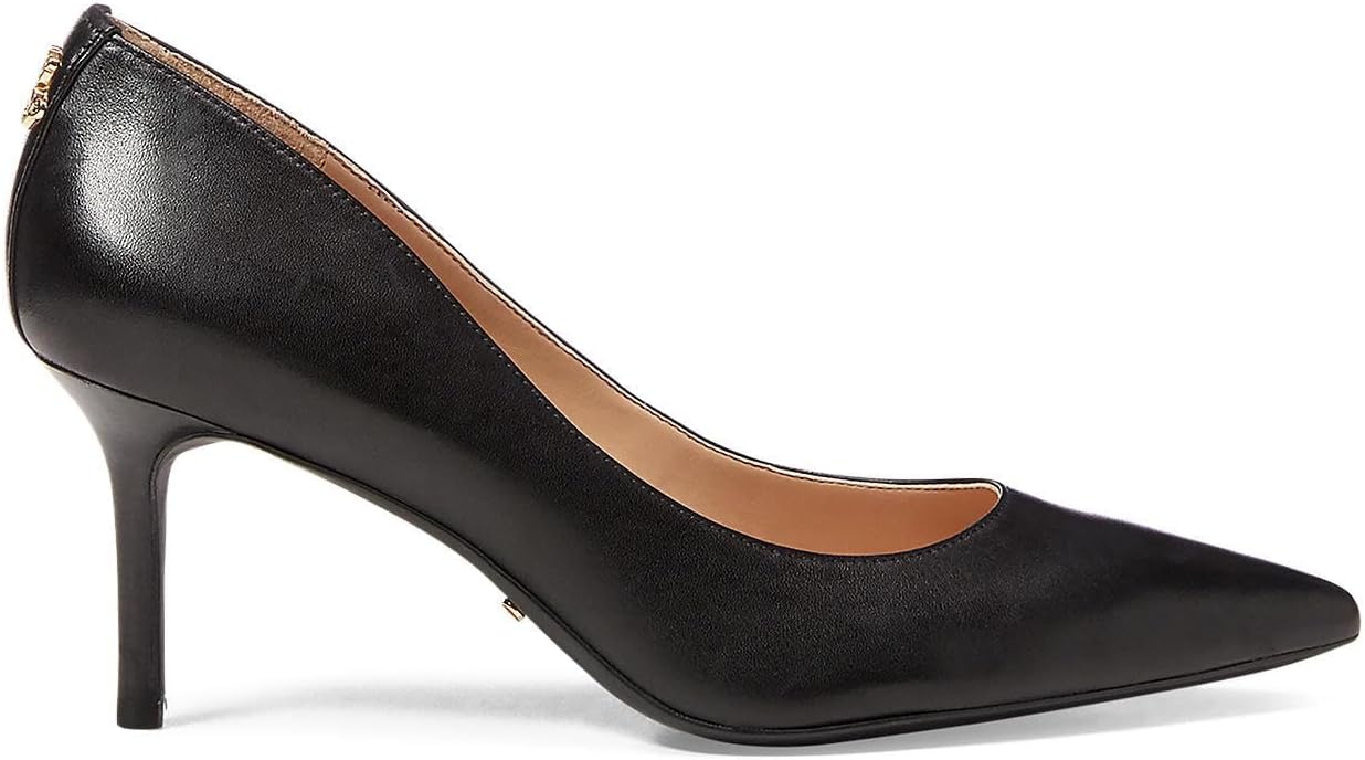 Classic neutral pump heel with polished finish, suitable for professional and formal occasions — view 2