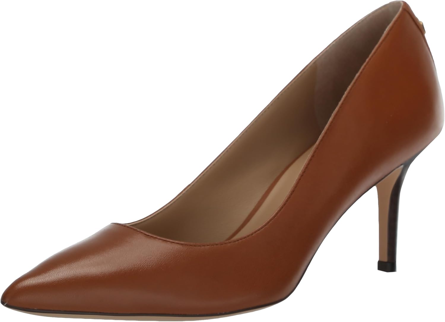 Classic neutral pump heel with polished finish, suitable for professional and formal occasions — view 3