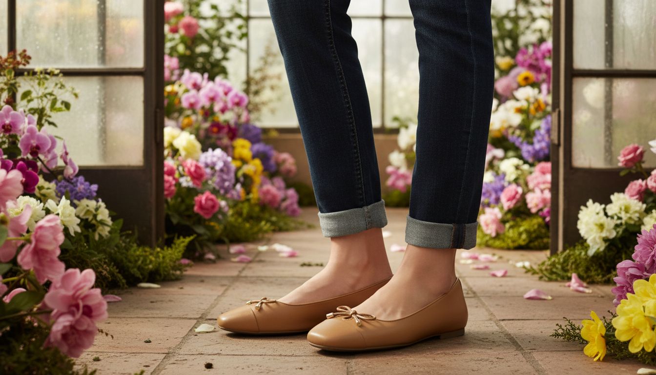 Neutral classic ballet flats with a rounded toe and flexible sole, ideal for casual everyday wear and light dance activities — view 1