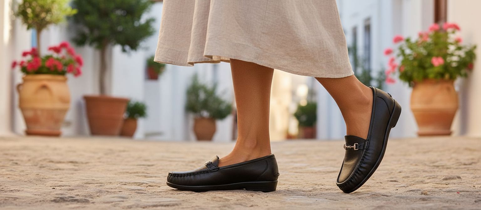 Neutral classic comfort bit loafer with cushioned sole, displayed on a white background — view 3