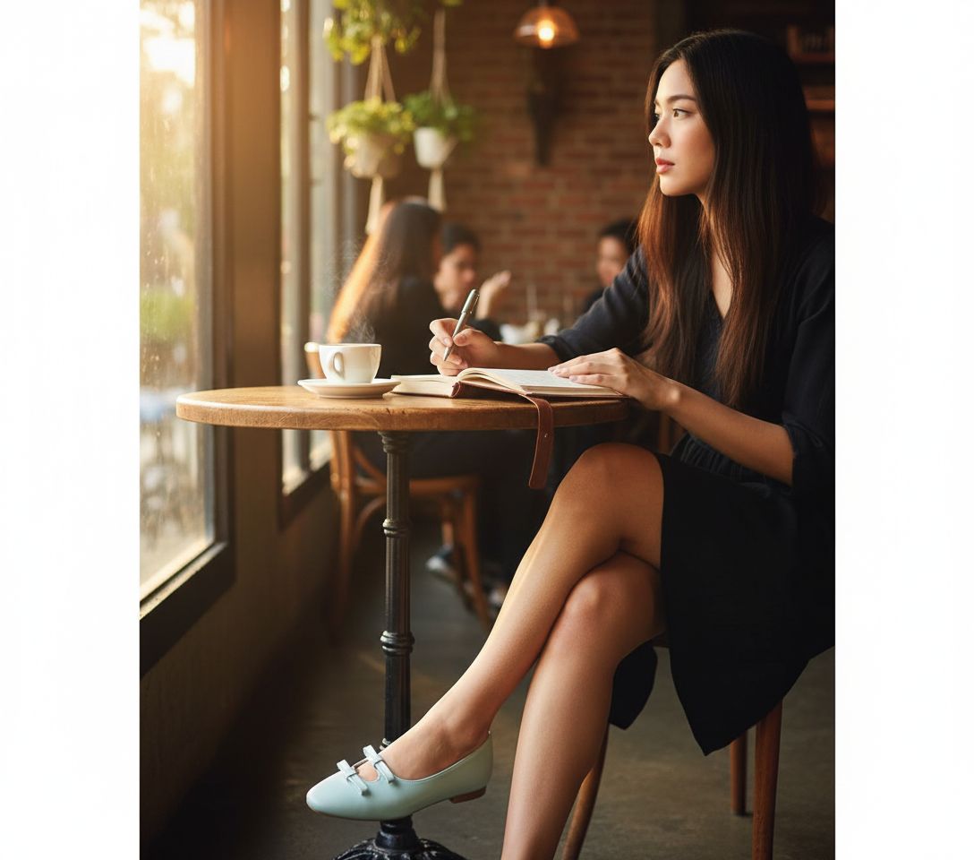 Neutral ballet flats with bowknot detail and round toe, slip-on style for women — view 2