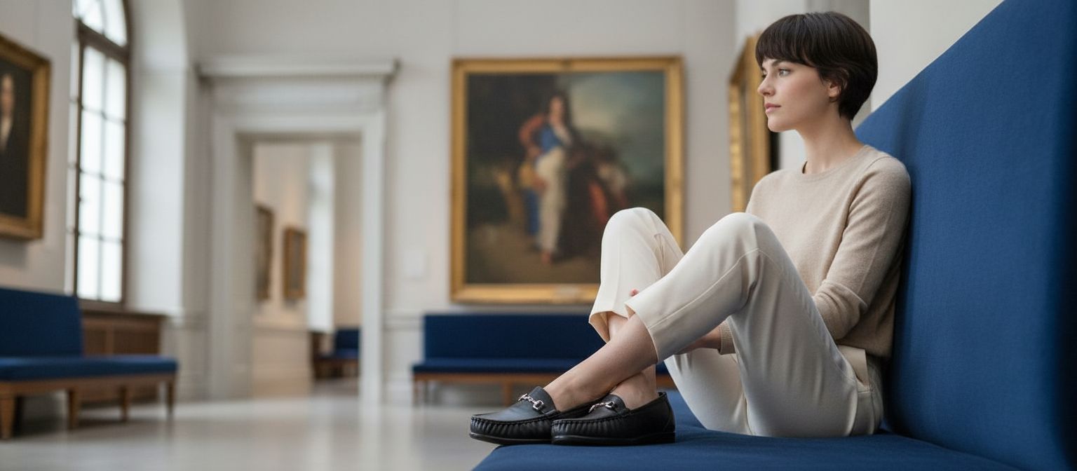 Neutral classic comfort bit loafer with cushioned sole, displayed on a white background — view 4