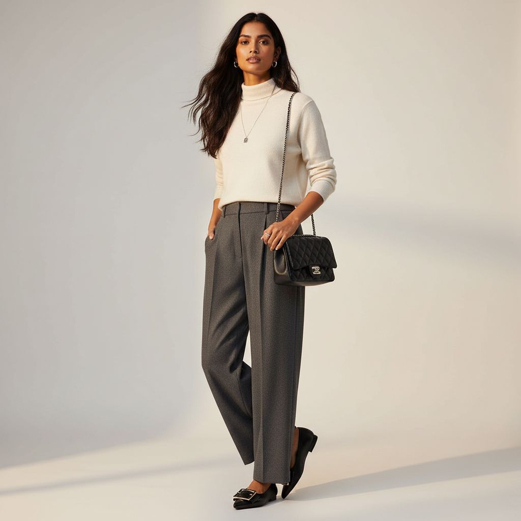 Neutral pointed-toe square buckle ballet flats with slip-on design, displayed on a neutral background — view 5a
