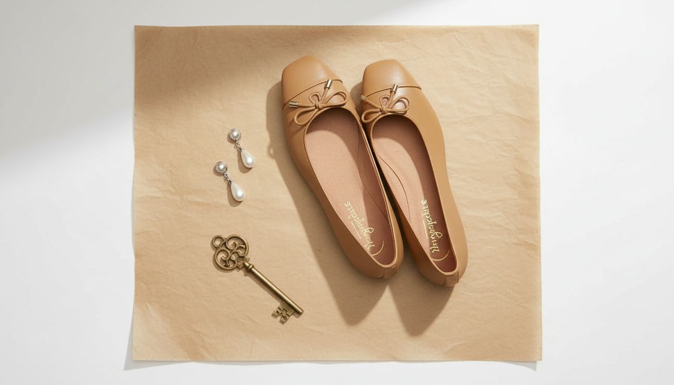 Neutral classic ballet flats with a rounded toe and flexible sole, ideal for casual everyday wear and light dance activities — view 6