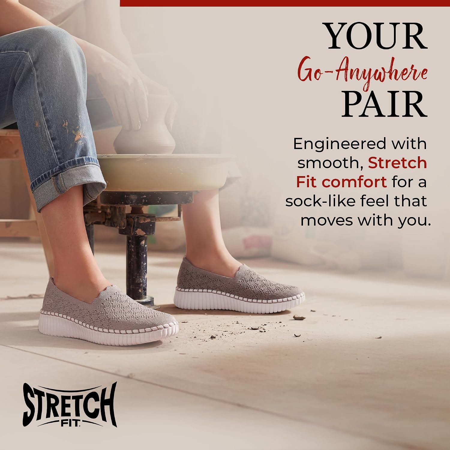 Pair of Skechers women's trainers in neutral color, featuring sporty design and everyday comfort styling for casual athletic wear โ view 3