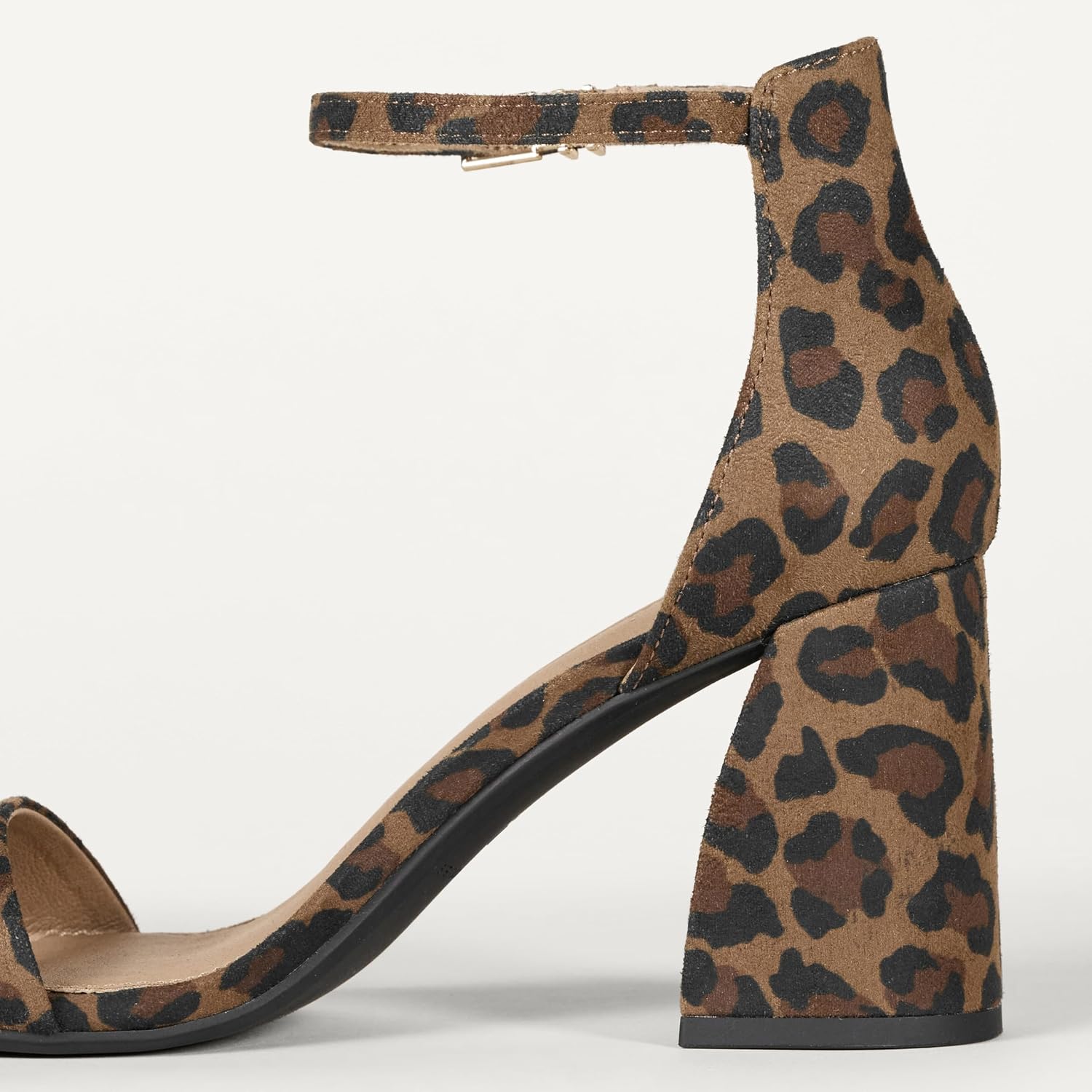 Neutral square heel sandals with minimalist design, displayed against a clean white background — view 2