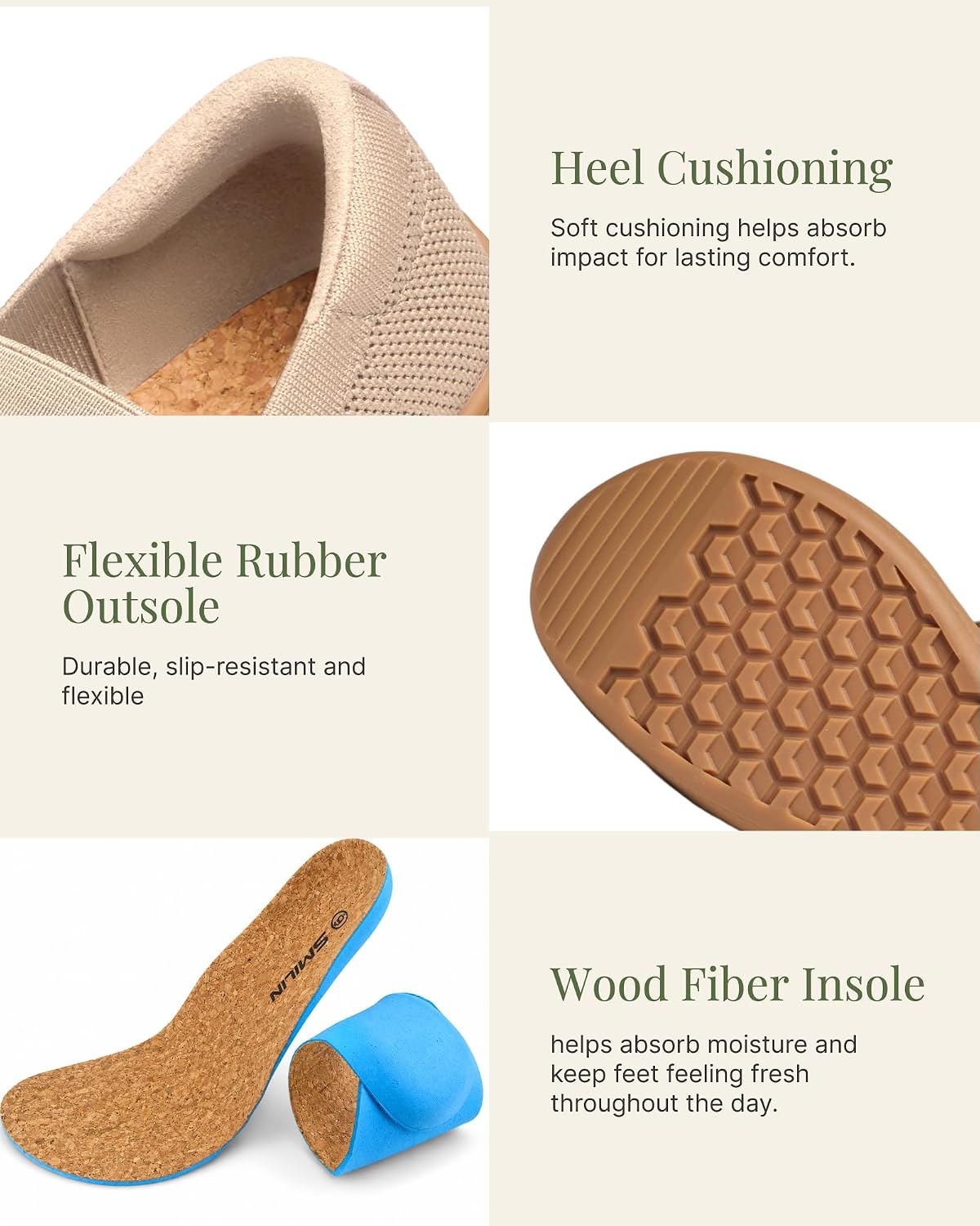 Neutral wide toe box mary jane flat shoes with zero drop sole, shown from the side — view 4