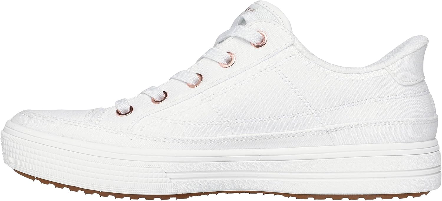 Skechers Arcade See Ya There casual sneaker in neutral multi-color, displayed from the side — view 4