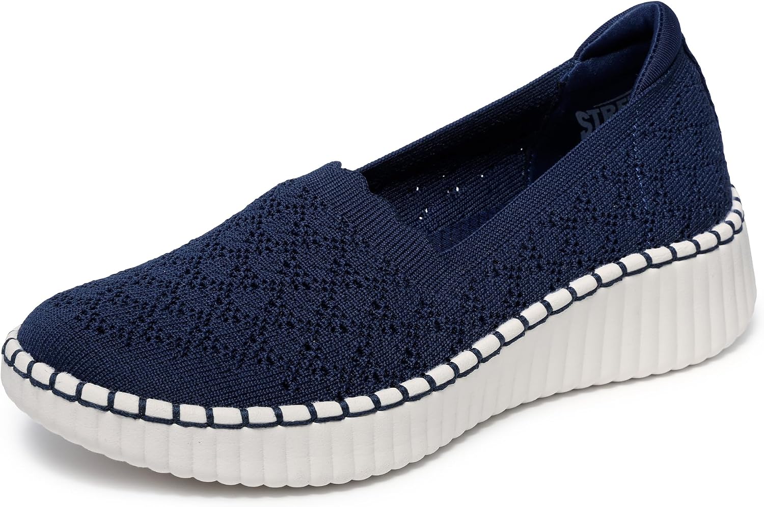 Pair of Skechers women's trainers in neutral color, featuring sporty design and everyday comfort styling for casual athletic wear โ view 5
