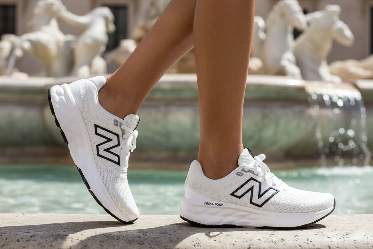 Neutral unisex athletic sneakers with minimalist sporty design, ideal for casual wear and travel โ view 3