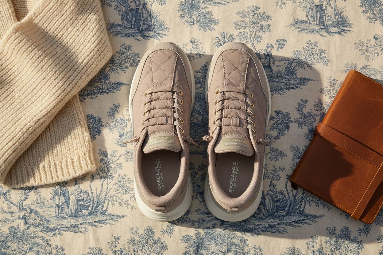 Skechers women's neutral athletic sneaker with cushioned sole, designed for casual and travel wear โ view 6